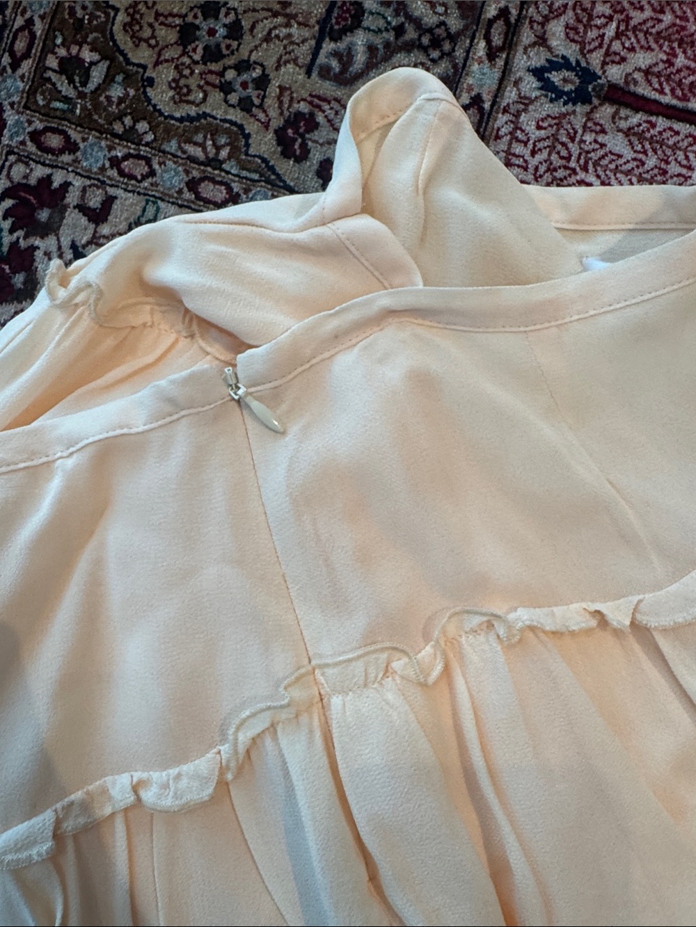 Reformation Cream Tiered Ruffle Mini Skirt - Picture 3 of 4
